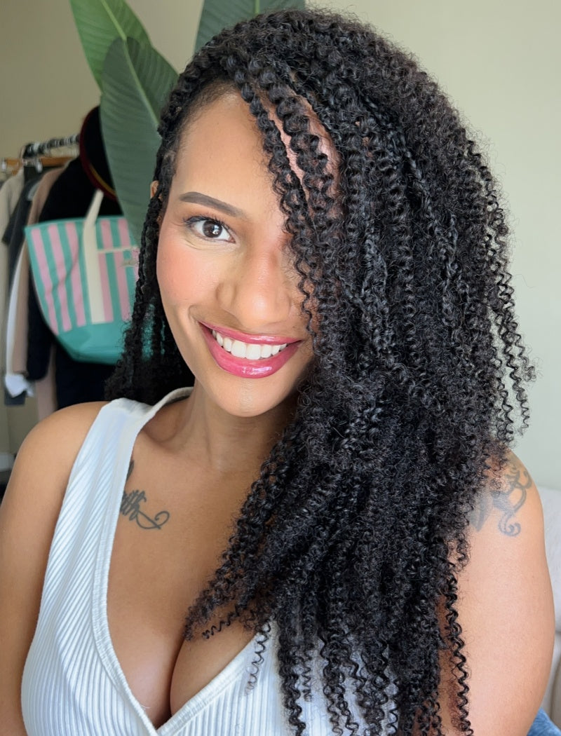 Knotless Pre-Separated Crochet Hair Human Hair Afro Kinky Curly