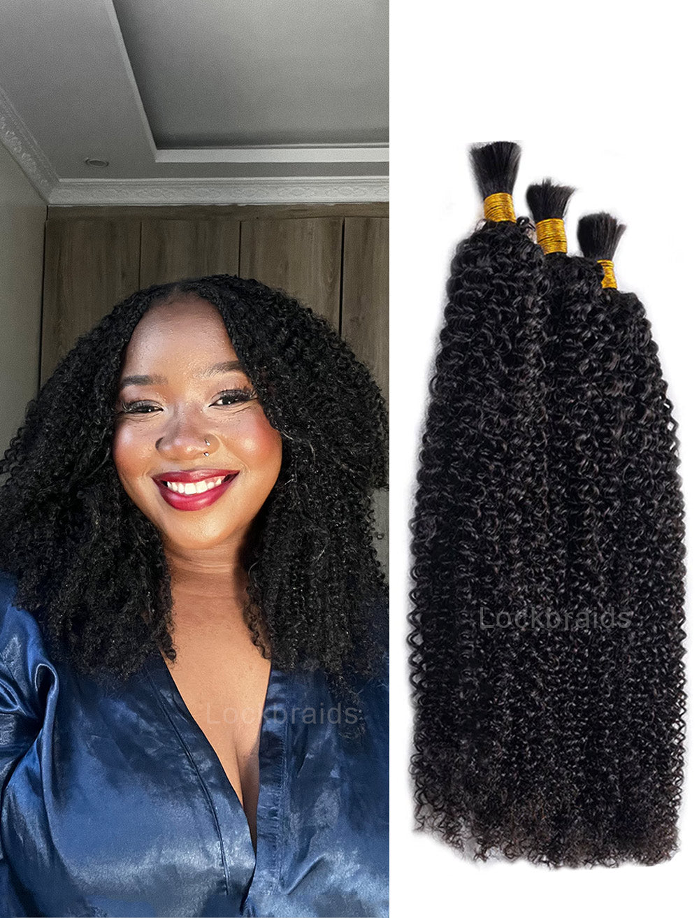 Curly hair extensions for braiding best sale