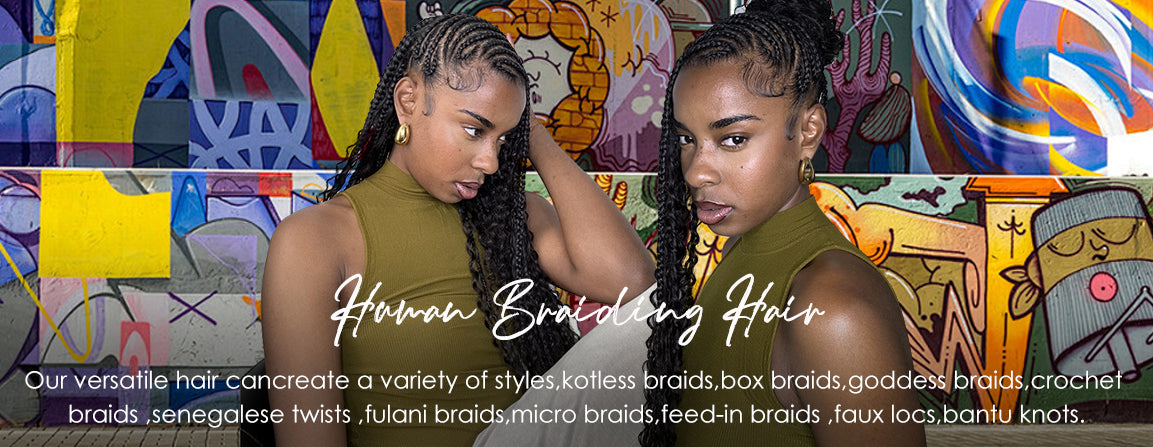 Human Hair Braid Extensions