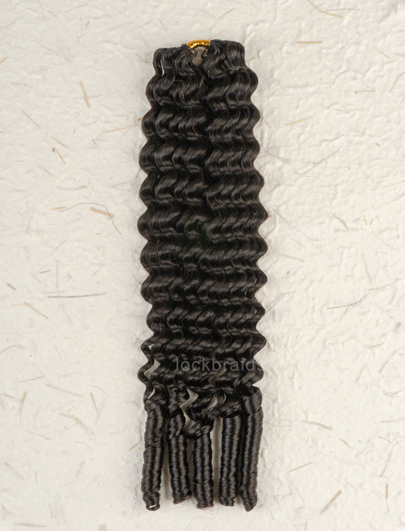 Knotless Pre-Separated Crochet Hair Human Hair Burmese Curly With Spiral Ends