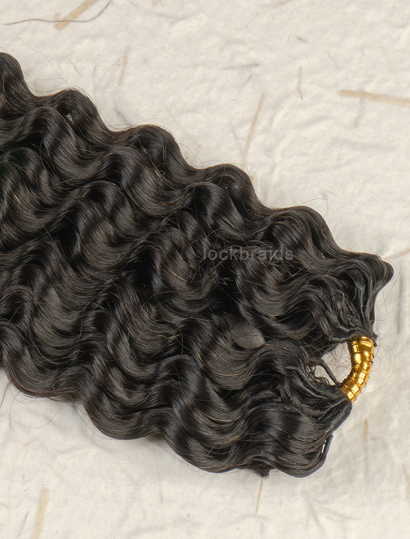 Knotless Pre-Separated Crochet Hair Human Hair Burmese Curly With Spiral Ends