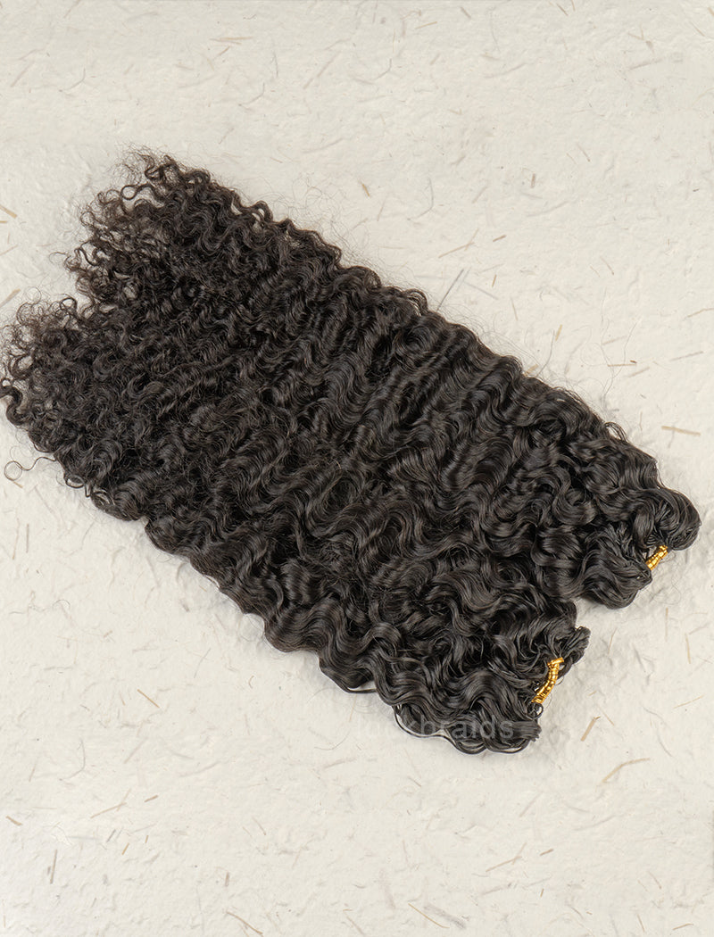 Knotless Pre-Separated Crochet Hair Human Hair Water Deep Wave