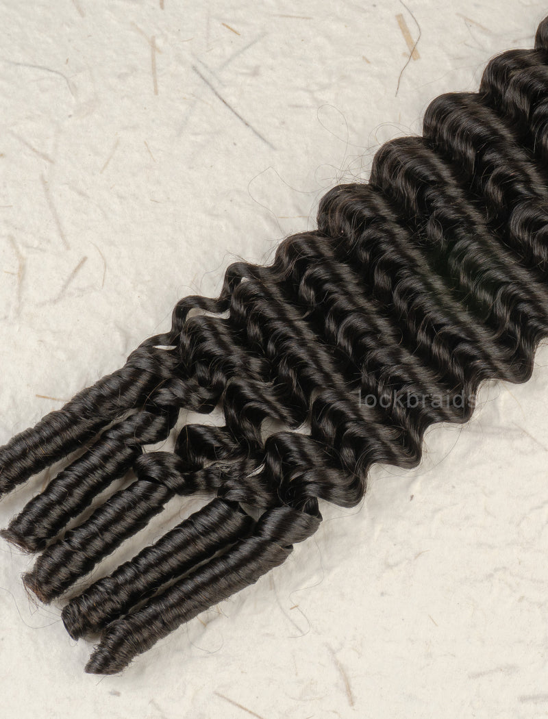 Knotless Pre-Separated Crochet Hair Human Hair Burmese Curly With Spiral Ends