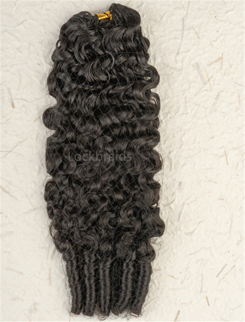 Lockbraids Knotless Pre-Separated Feather Crochet Hair Human Hair Burmese Water Curly
