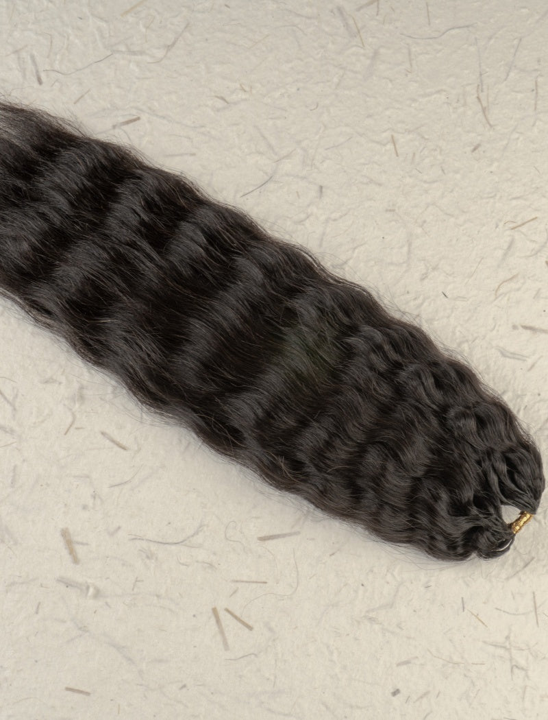Lockbraids Knotless Pre-Separated Feather Crochet Hair Human Hair Wet and Wavy