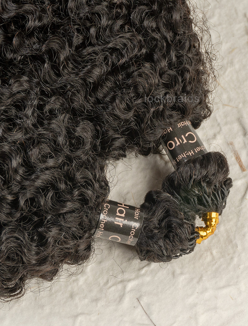 Knotless Pre-Separated Crochet Hair Human Hair  Kinky Curly