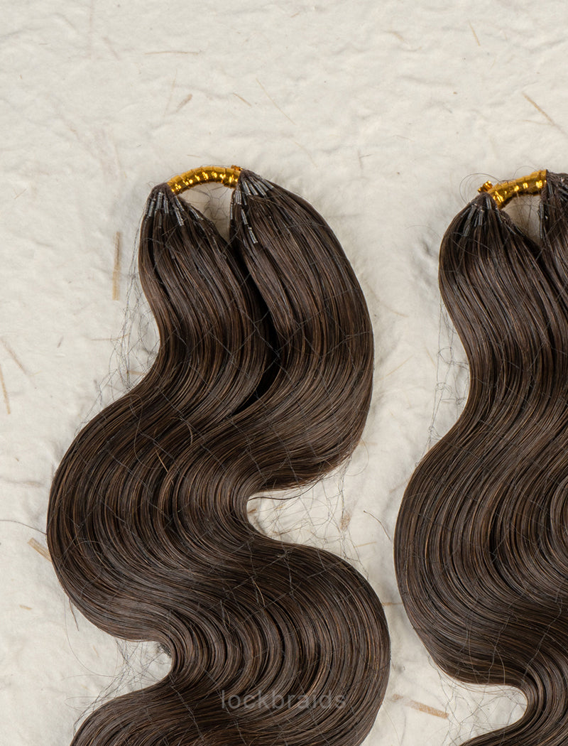 Knotless Pre-Separated Crochet Hair Human Hair Body Wave Medium Brown Color #4