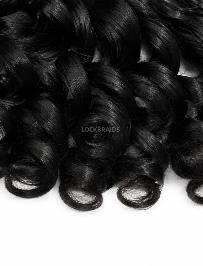 Lockbraids Knotless Pre-Separated Crochet Hair Human Hair French Curl