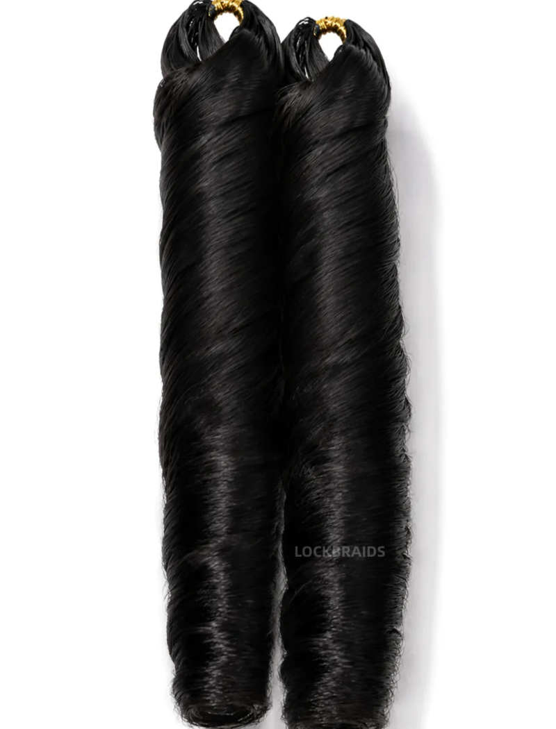 Lockbraids Knotless Pre-Separated Crochet Hair Human Hair French Curl