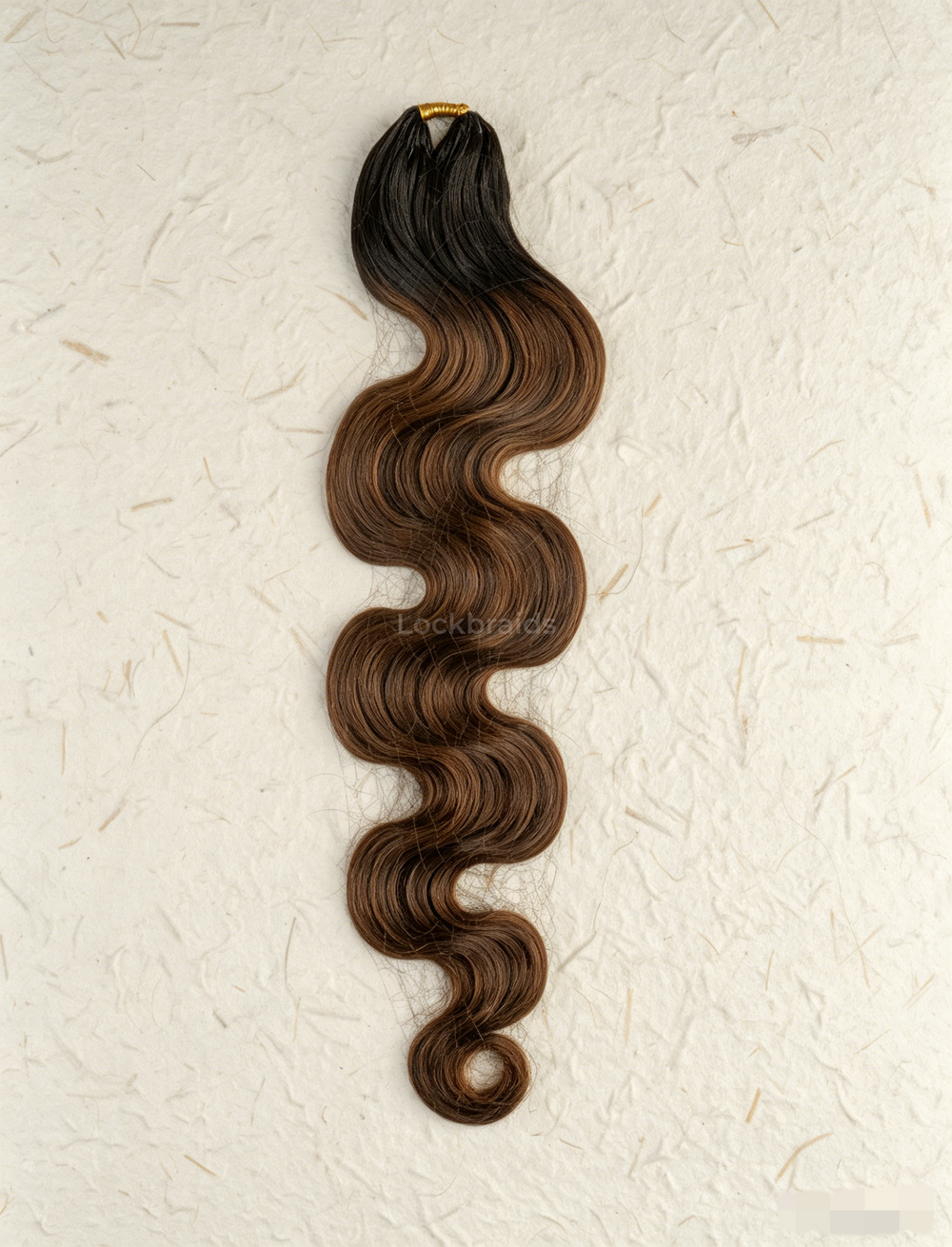 Lockbraids Knotless Pre-Separated Feather Crochet Hair Human Hair Body Wave Medium Brown Color T1B/4 CH029