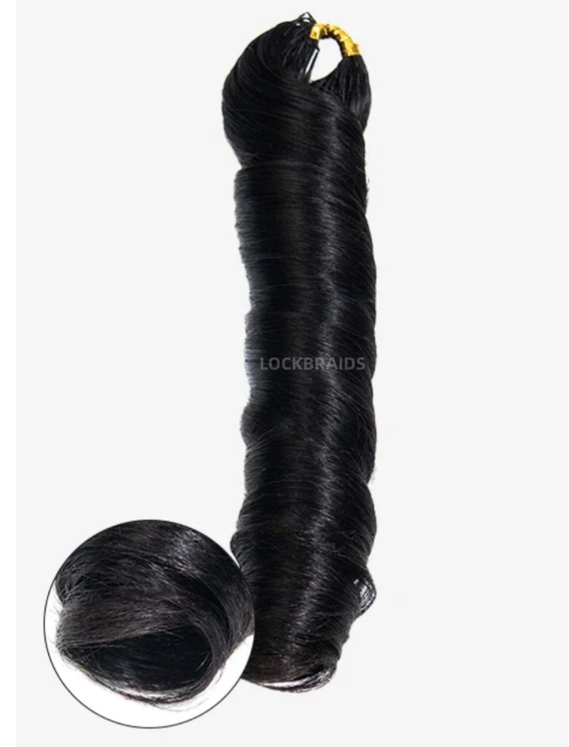 Lockbraids Knotless Pre-Separated Crochet Hair Human Hair French Curl