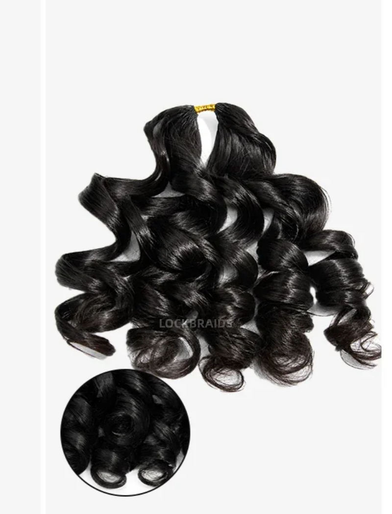 Lockbraids Knotless Pre-Separated Crochet Hair Human Hair French Curl