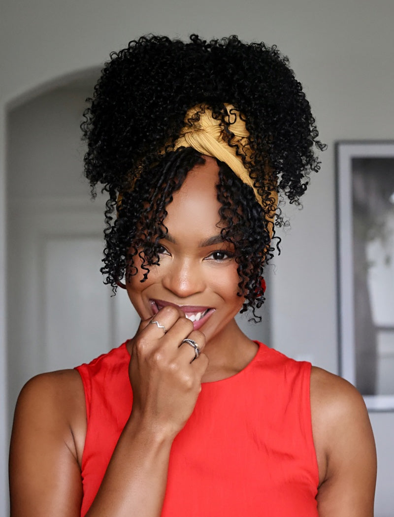 Knotless Pre-Separated Crochet Hair Human Hair  Kinky Curly