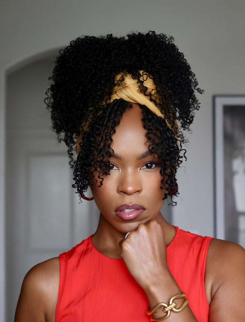 Knotless Pre-Separated Crochet Hair Human Hair  Kinky Curly