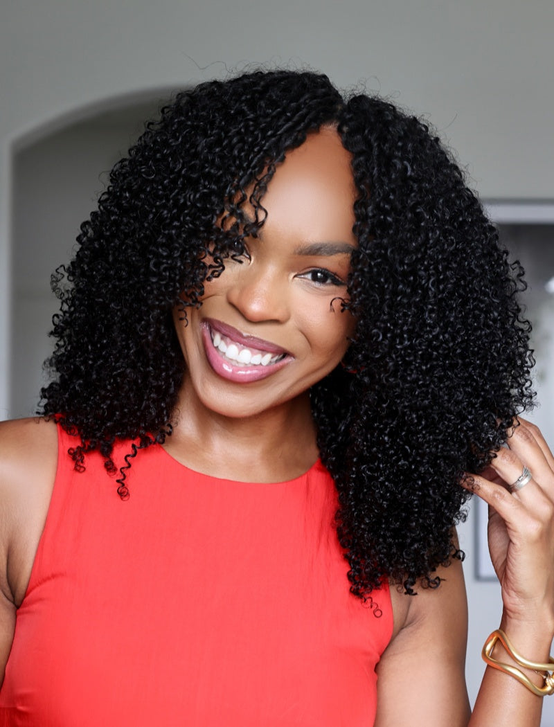 Knotless Pre-Separated Crochet Hair Human Hair  Kinky Curly