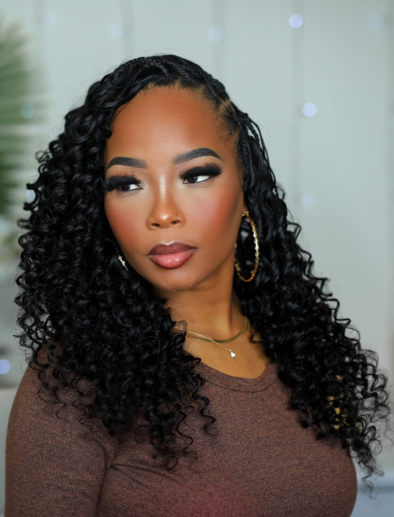 Knotless Pre-Separated Crochet Hair Human Hair Deep Wave