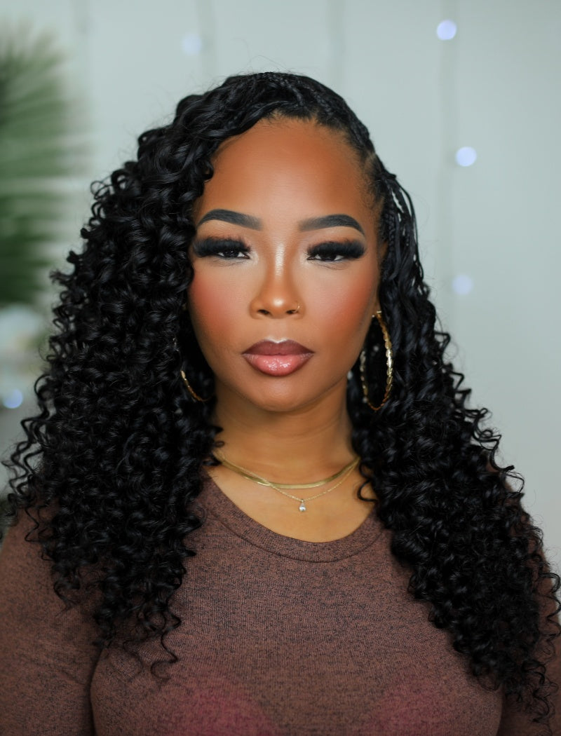 Knotless Pre-Separated Crochet Hair Human Hair Deep Wave