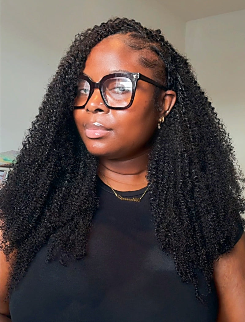 Knotless Pre-Separated Crochet Hair Human Hair Afro Kinky Curly