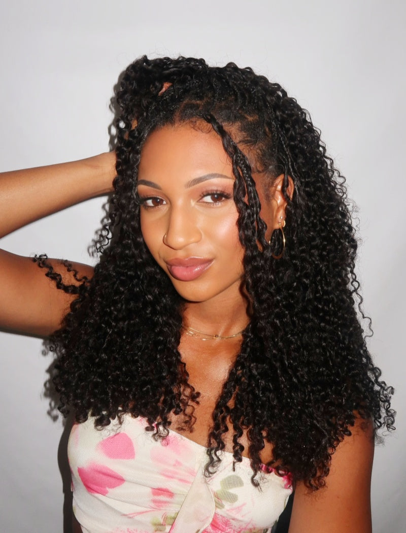 Lockbraids Knotless Pre-Separated Crochet Hair Human Hair Eleven Curly