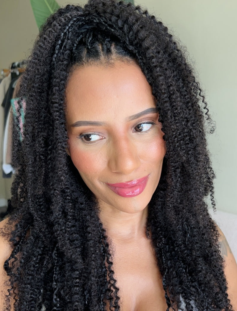 Knotless Pre-Separated Crochet Hair Human Hair Afro Kinky Curly