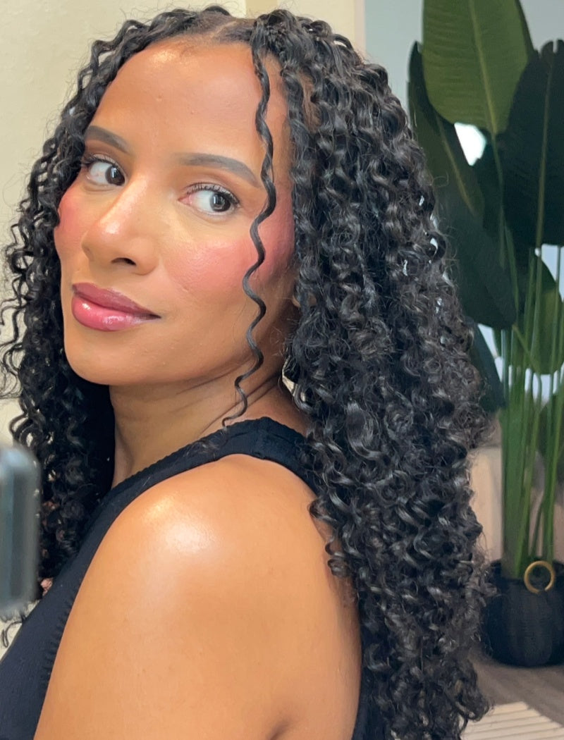 Knotless Pre-Separated Crochet Hair Human Hair Burmese Curly With Spiral Ends