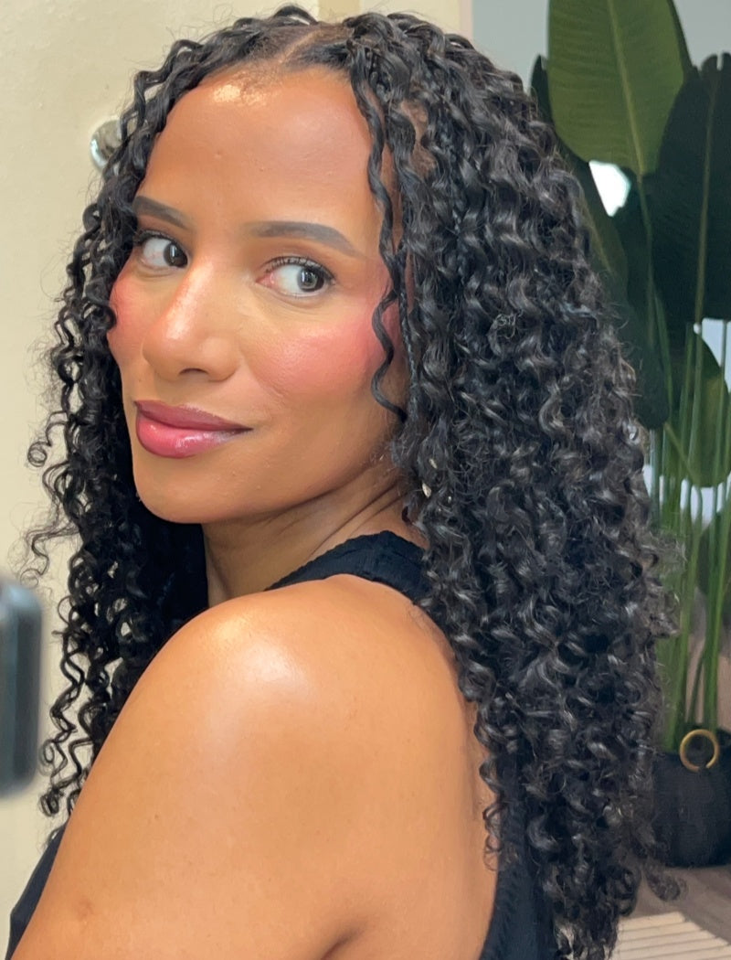 Knotless Pre-Separated Crochet Hair Human Hair Burmese Curly With Spiral Ends