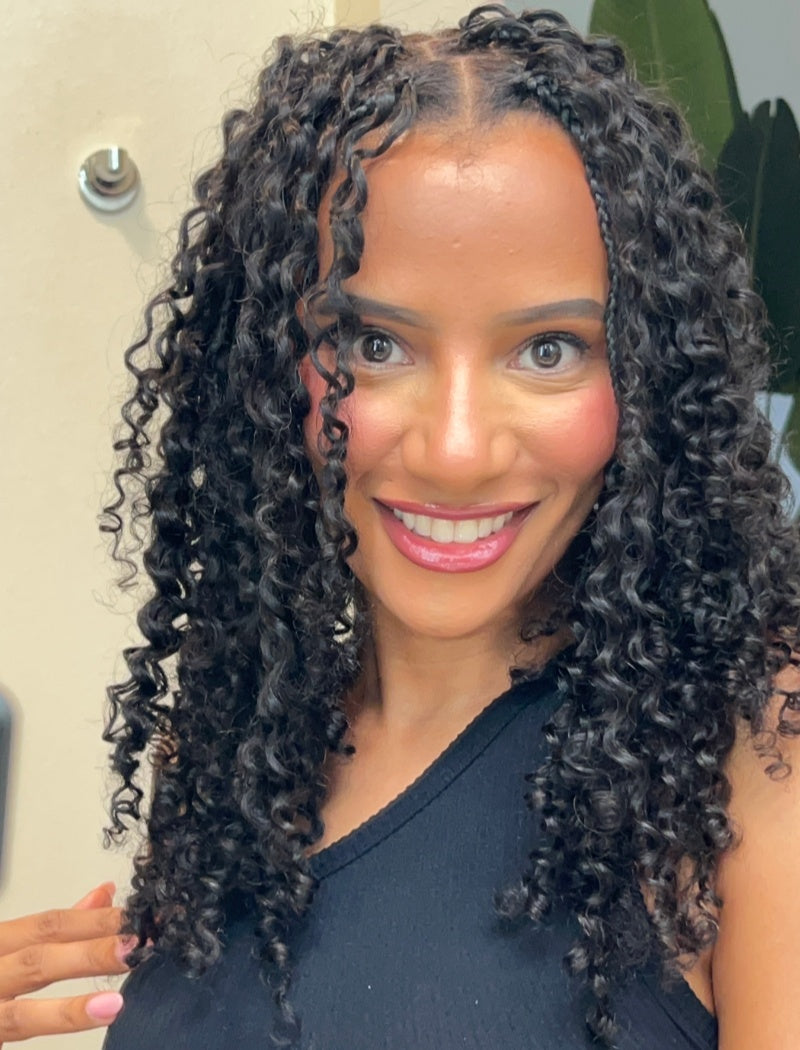 Knotless Pre-Separated Crochet Hair Human Hair Burmese Curly With Spiral Ends