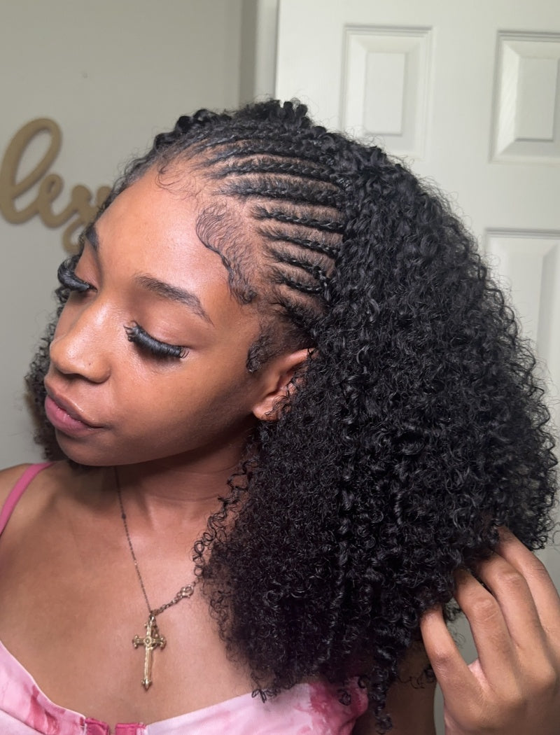 human hair kinky ponytail