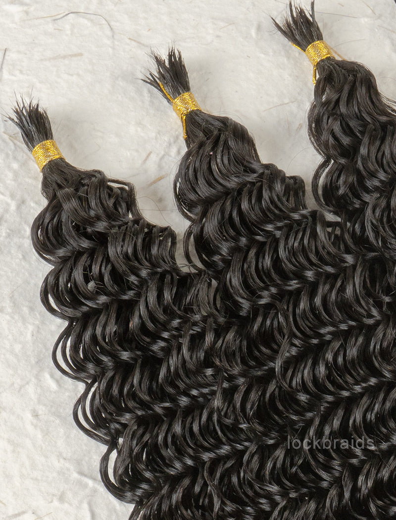 Pre-Divided Deep Curly Bulk Human Hair For Braiding Easy Split Super Double Drawn