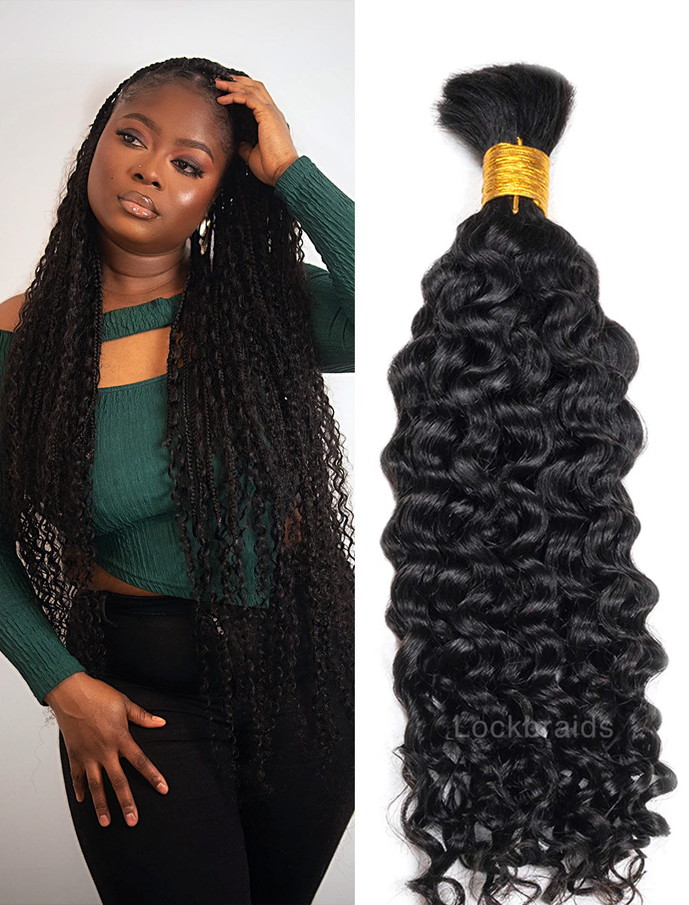 Bulk Human Hair for Braiding Deep Curly Human Hair Braid Extensions