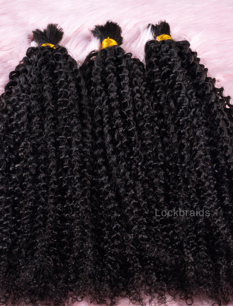 Bulk Human Hair for Braiding Kinky Curly Human Hair Braid Extensions