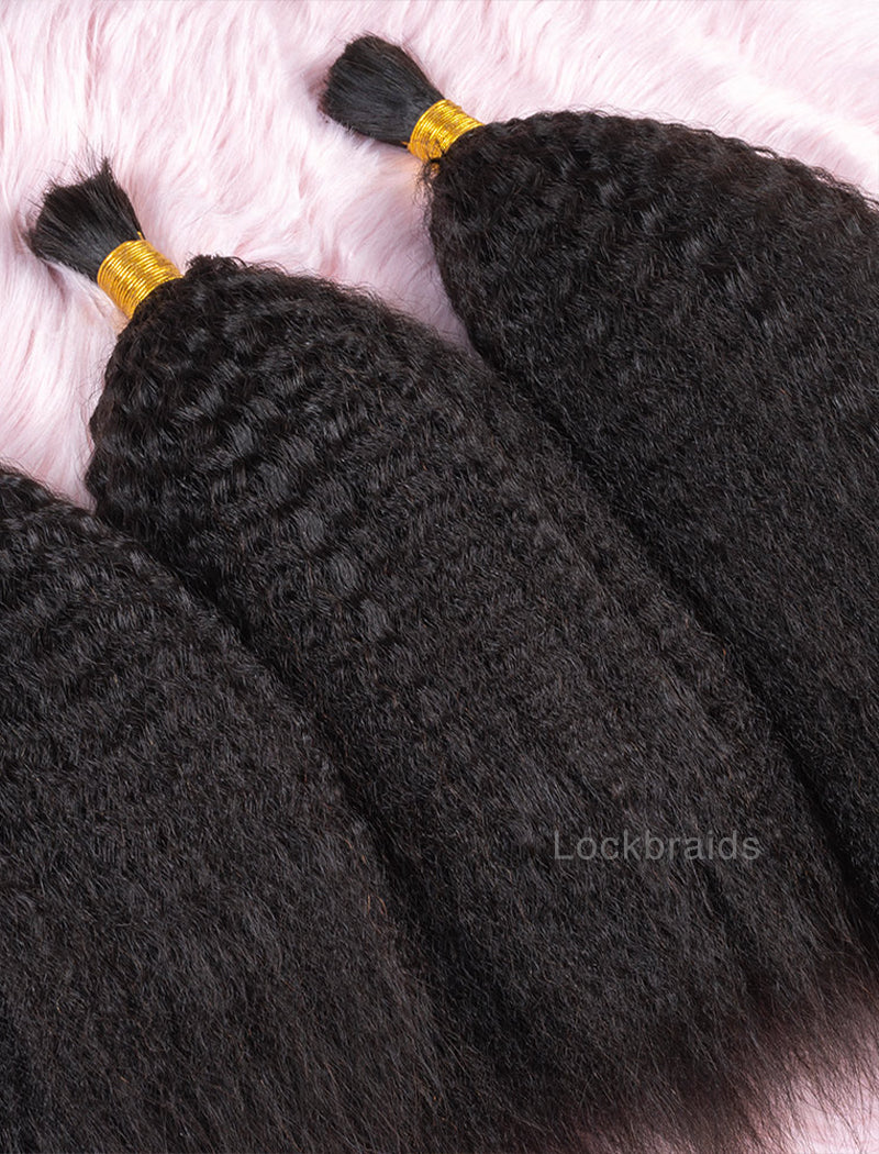 Bulk Human Hair for Braiding Kinky Straight Human Hair Braid Extensions