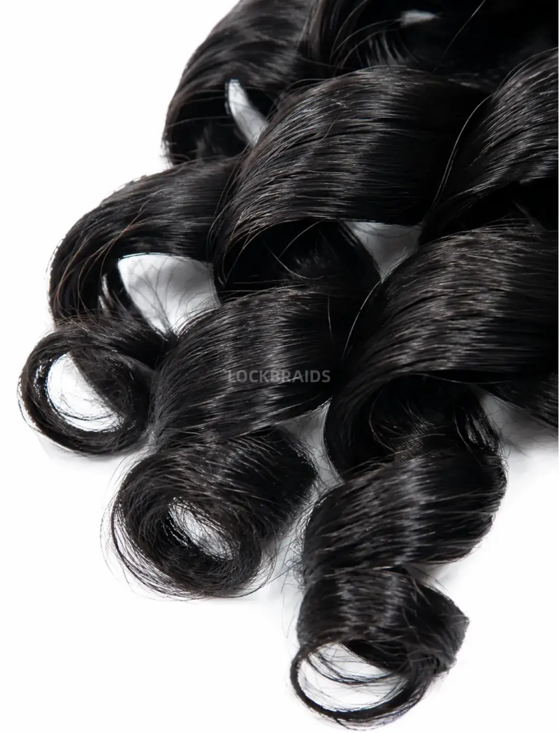 Lockbraids Knotless Pre-Separated Crochet Hair Human Hair French Curl