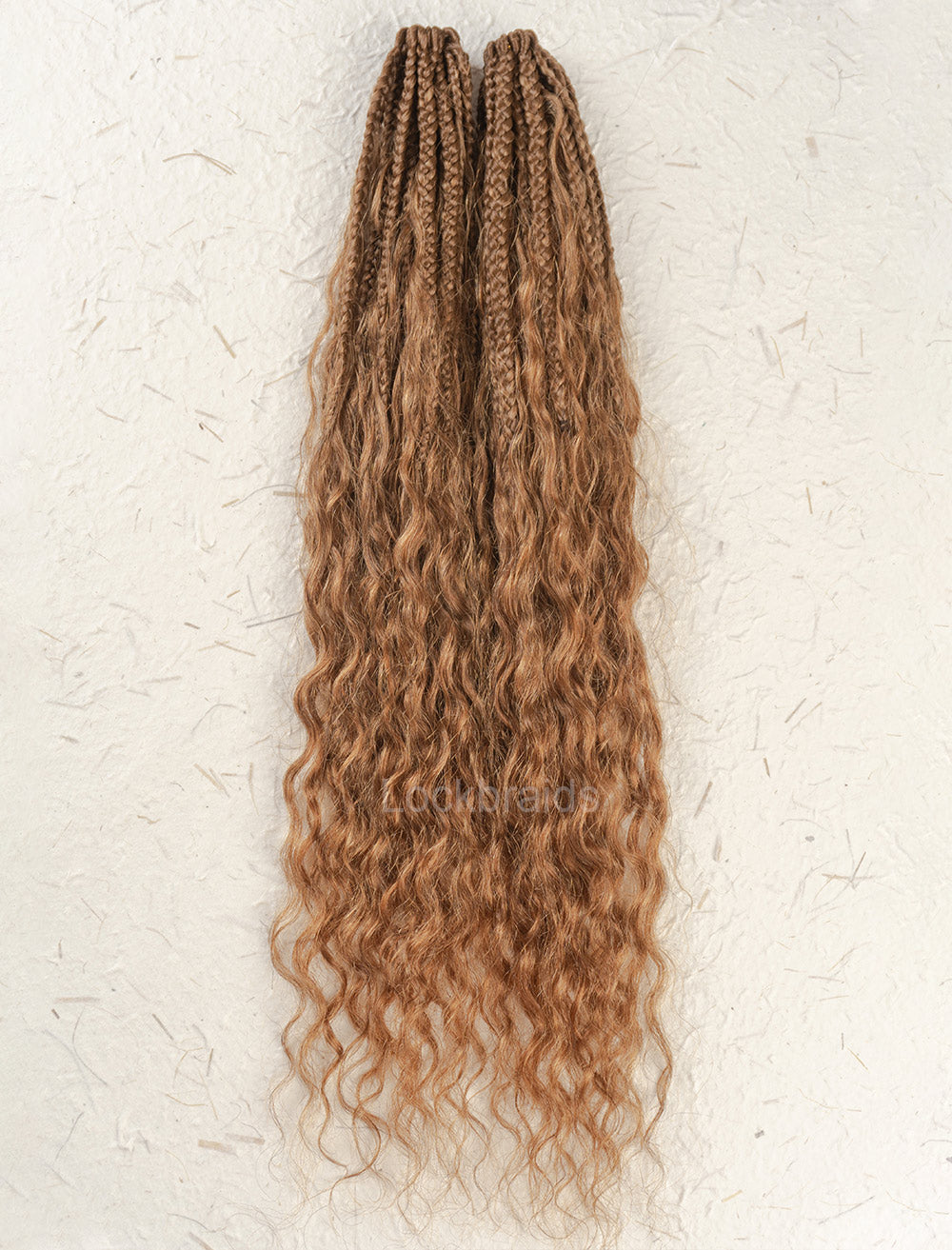 Crochet Boho Box Braids With Human Hair Deep Curls Bulk Hair Extensions Color #30