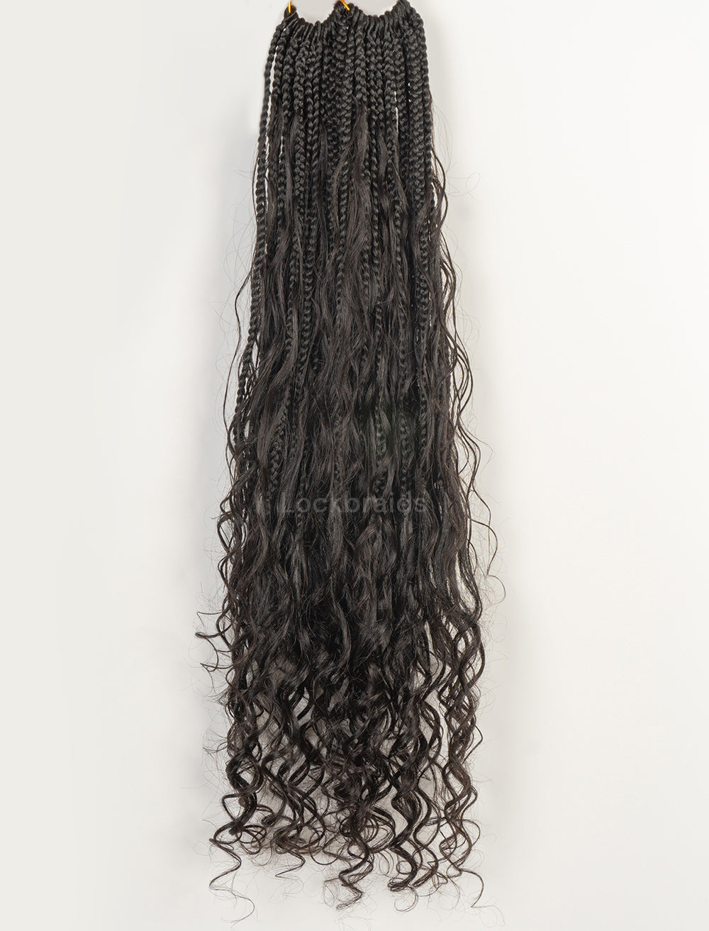 Crochet Boho Box Braids With Human Hair Curls Loose Deep Bulk Hair Extensions