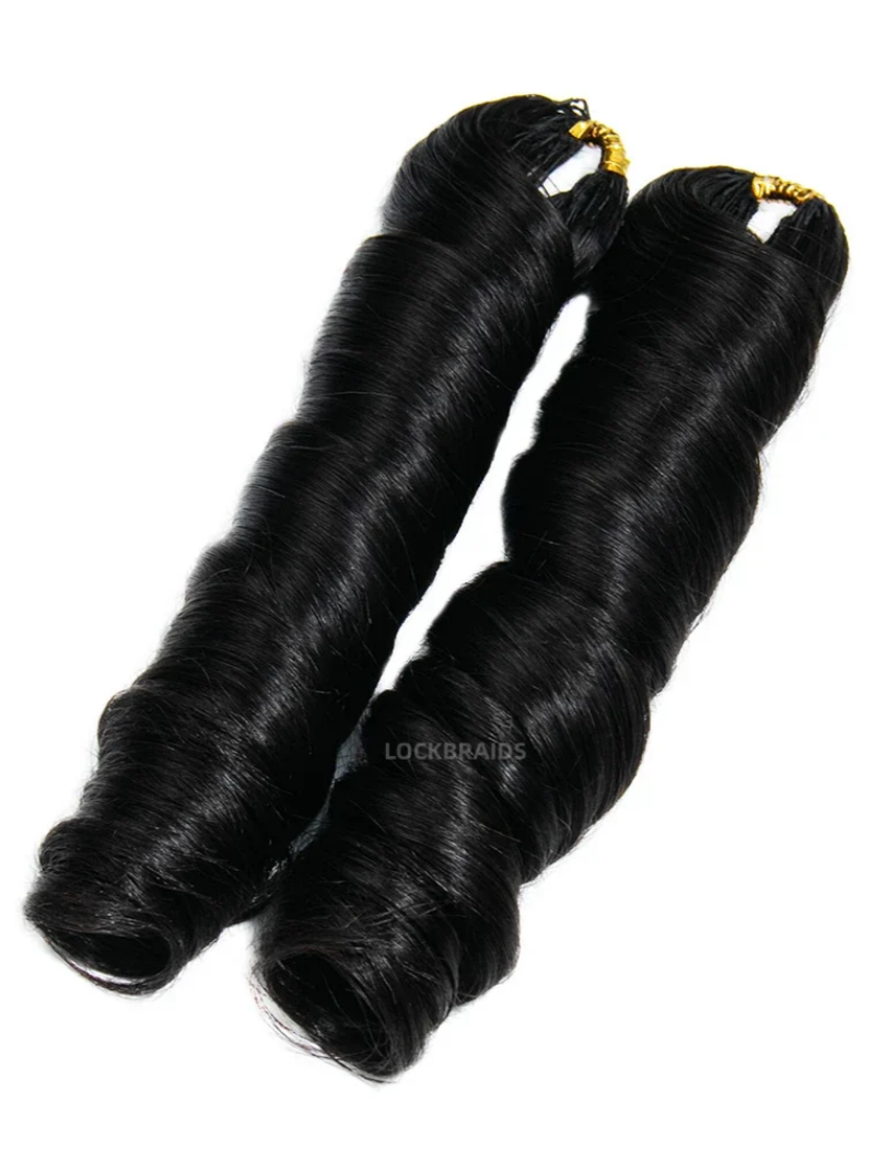 Lockbraids Knotless Pre-Separated Crochet Hair Human Hair French Curl