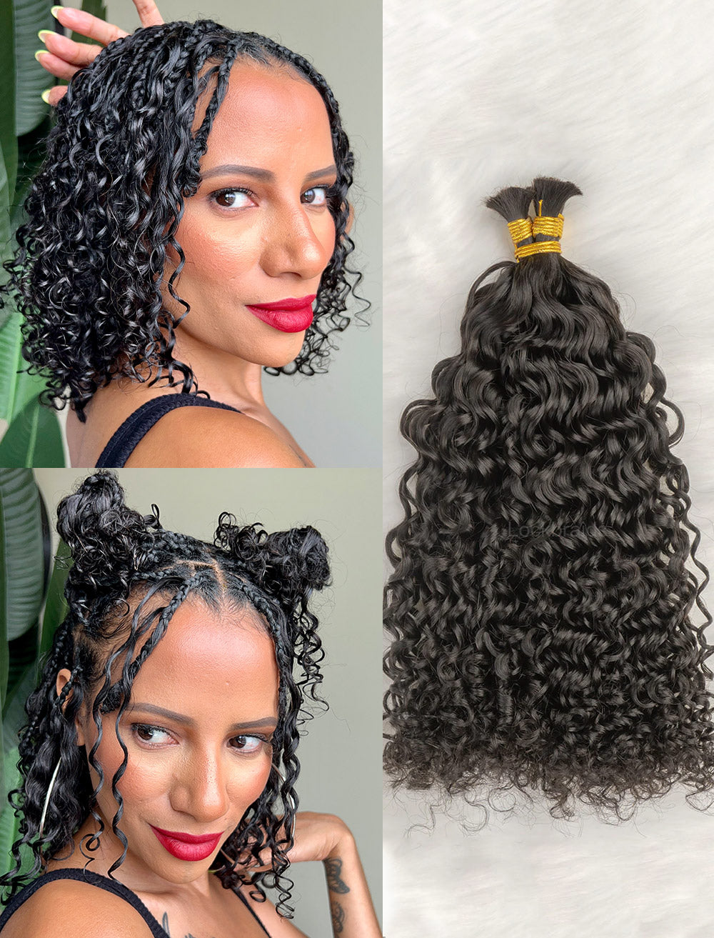 Human Hair for Braiding Curly Human Hair Braid Extensions