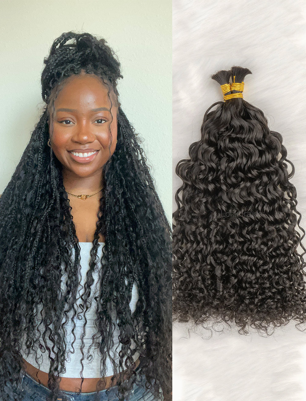 Human Hair for Braiding Curly Human Hair Braid Extensions