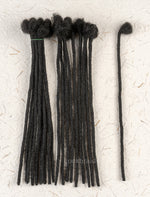 100% Human Hair Handmade Dreadloc Extensions - Natural Black #1b