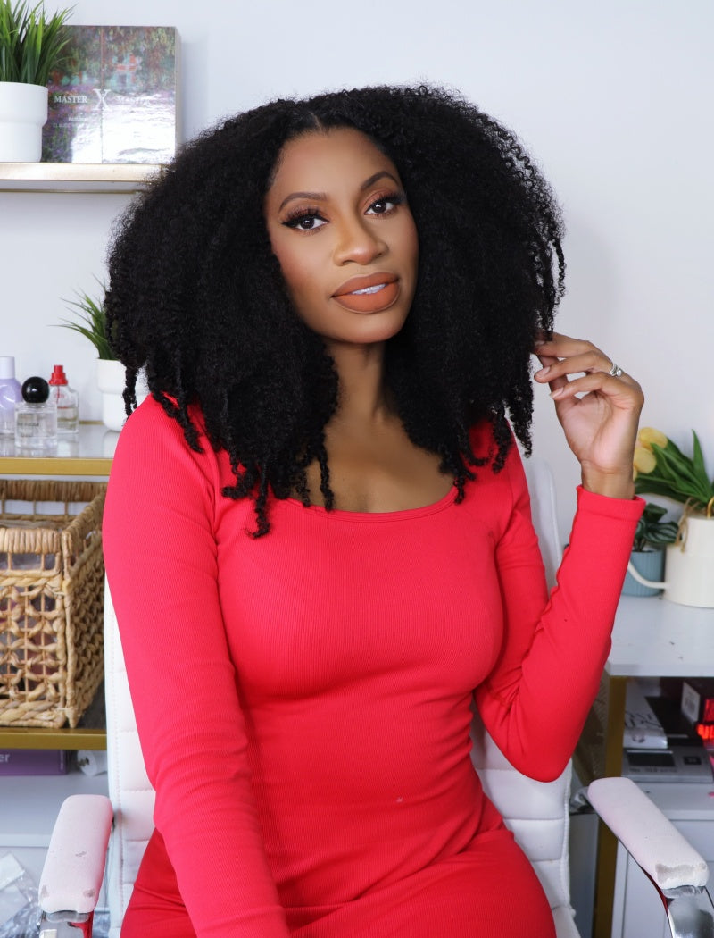 Knotless Pre-Separated Crochet Hair Human Hair Afro Kinky Curly