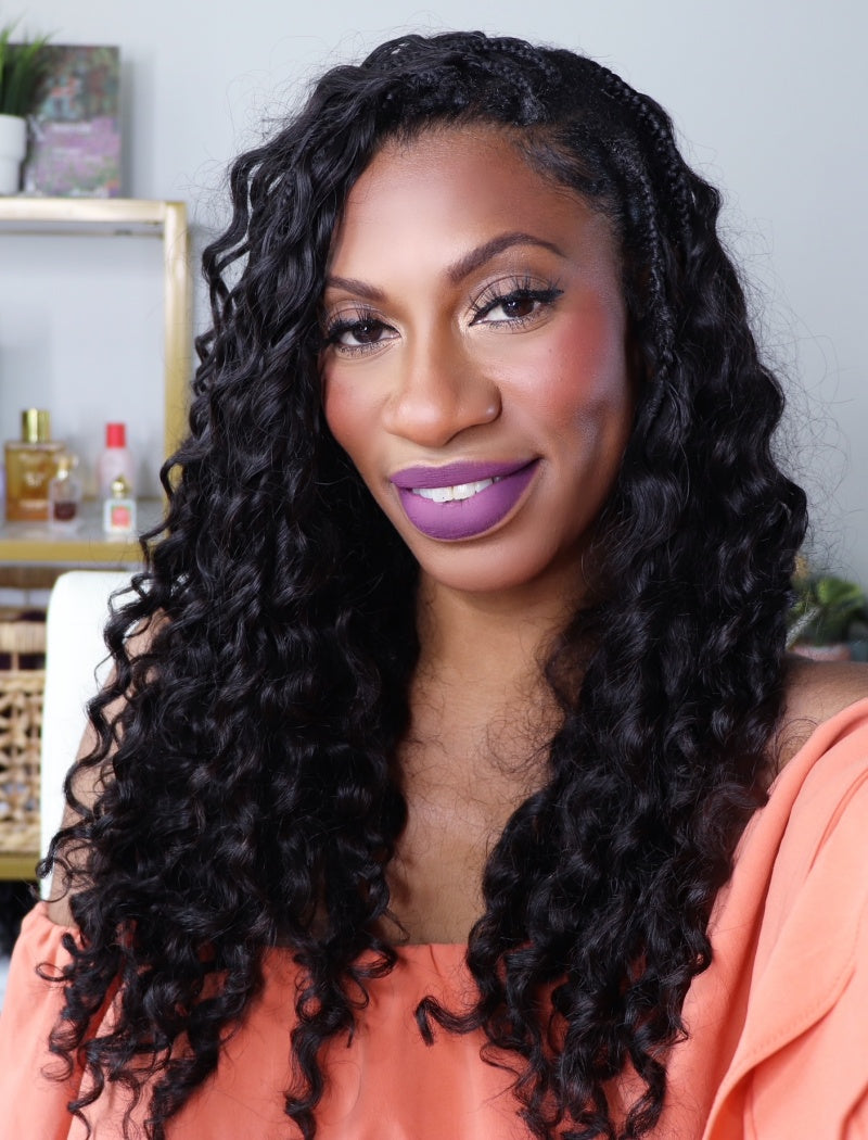 Lockbraids Knotless Pre-Separated Feather Crochet Hair Human Hair Loose Deep Wave
