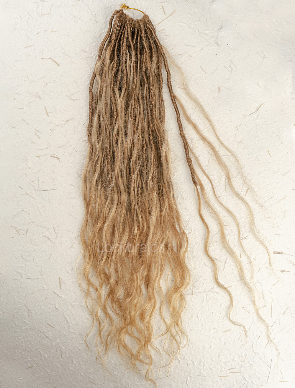 Pre-looped Crochet Boho Lock Braids With Human Hair Body Wave Bulk Hair Extensions Color #27