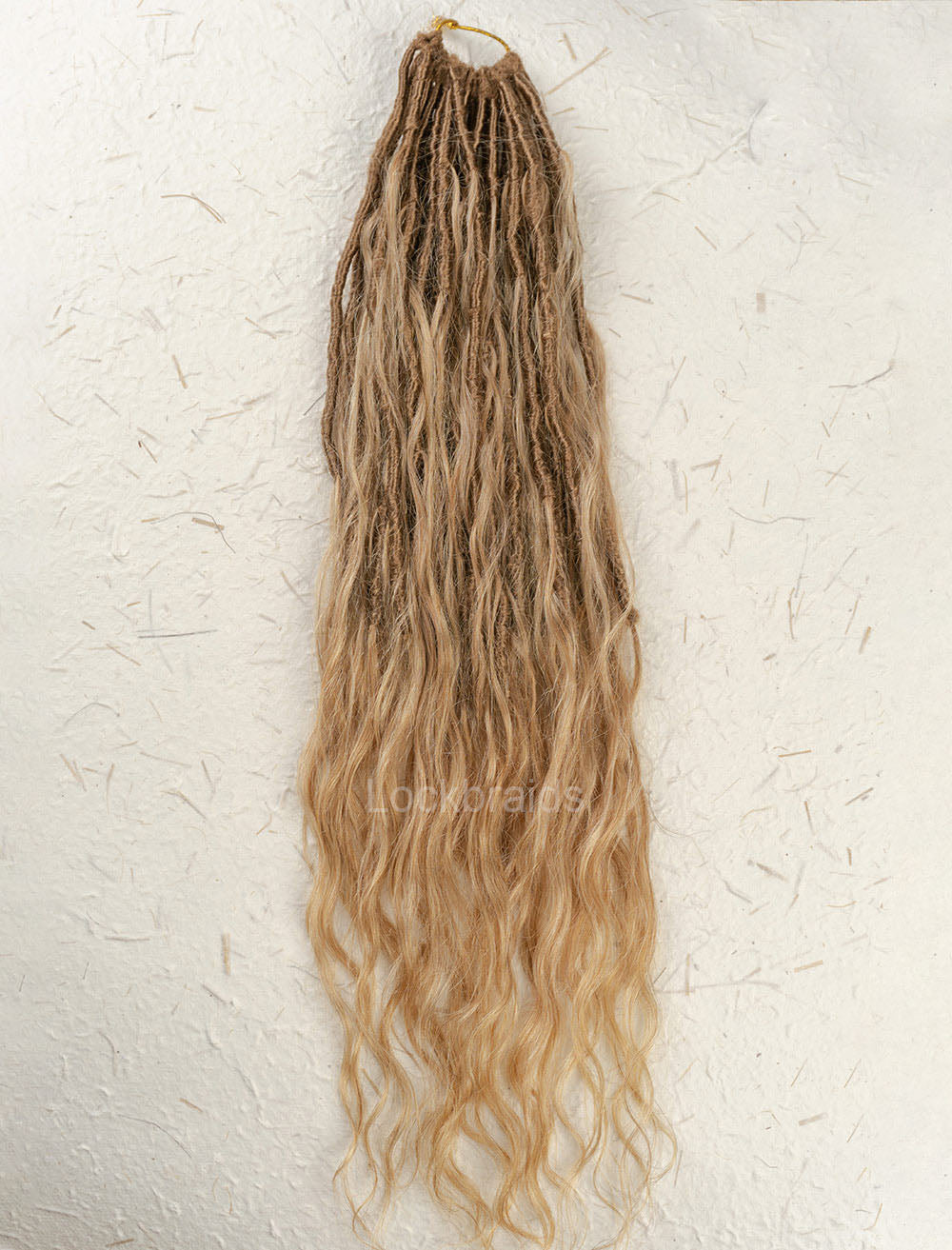 Pre-looped Crochet Boho Lock Braids With Human Hair Body Wave Bulk Hair Extensions Color #27