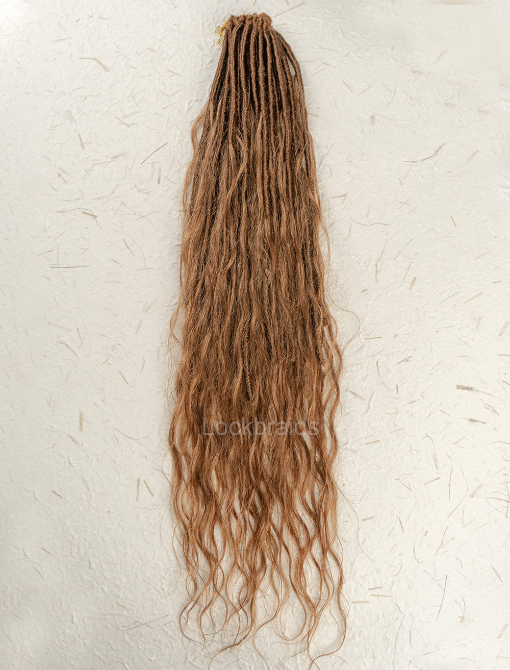 Pre-looped Crochet Boho Lock Braids With Human Hair Body Wave Bulk Hair Extensions Color #30