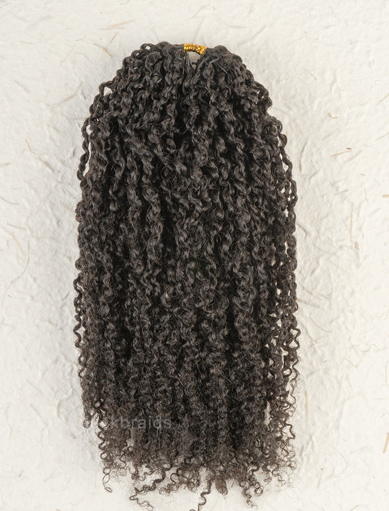 Lockbraids Knotless Pre-Separated Feather Crochet Hair Human Hair 2 Strands Micro Yanky Twists