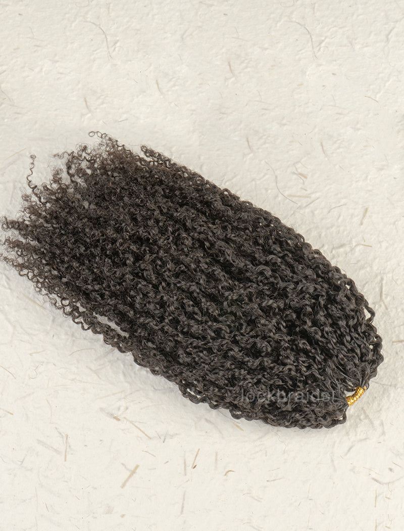 Lockbraids Knotless Pre-Separated Feather Crochet Hair Human Hair 2 Strands Micro Yanky Twists